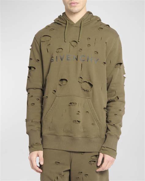 givenchy boy hoodie|Givenchy men's destroyed hoodie.